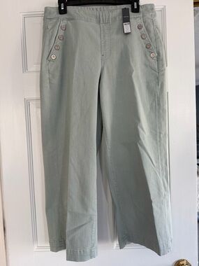 Chico's Light Sage Green Wide Leg Jeans NWT